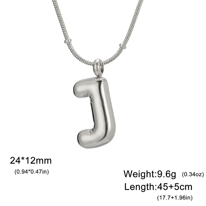 Bubble Initial Necklace