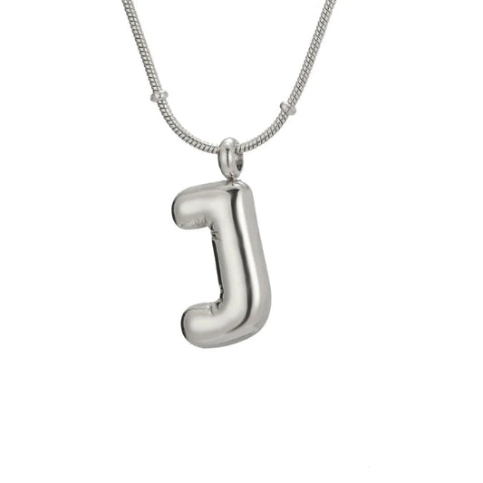 Bubble Initial J Necklace