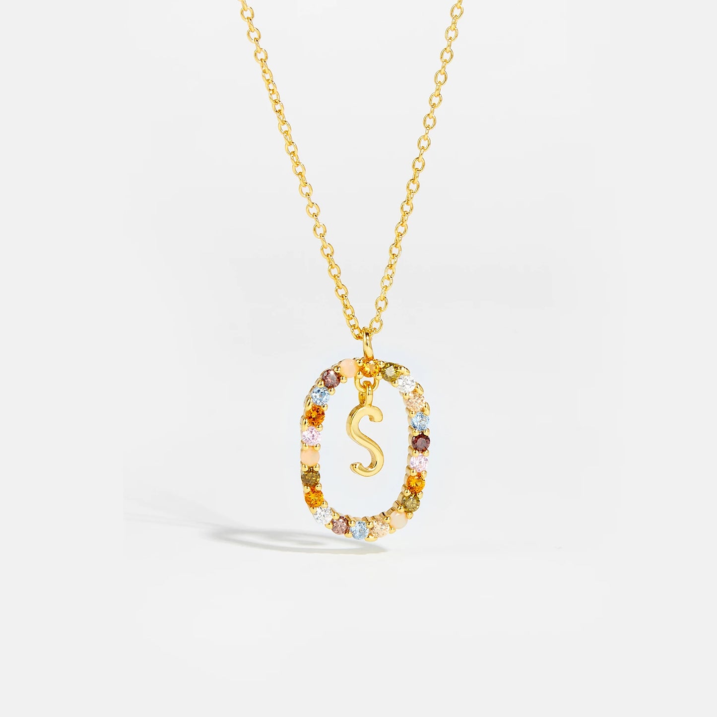 Feminine Initial Alphabet Necklace