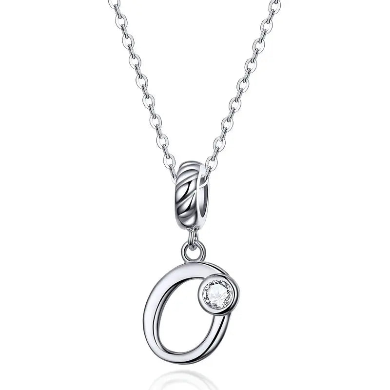 Vintage Initial Letter Charm Necklace