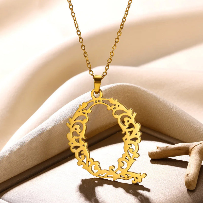 Queen Initial Necklace