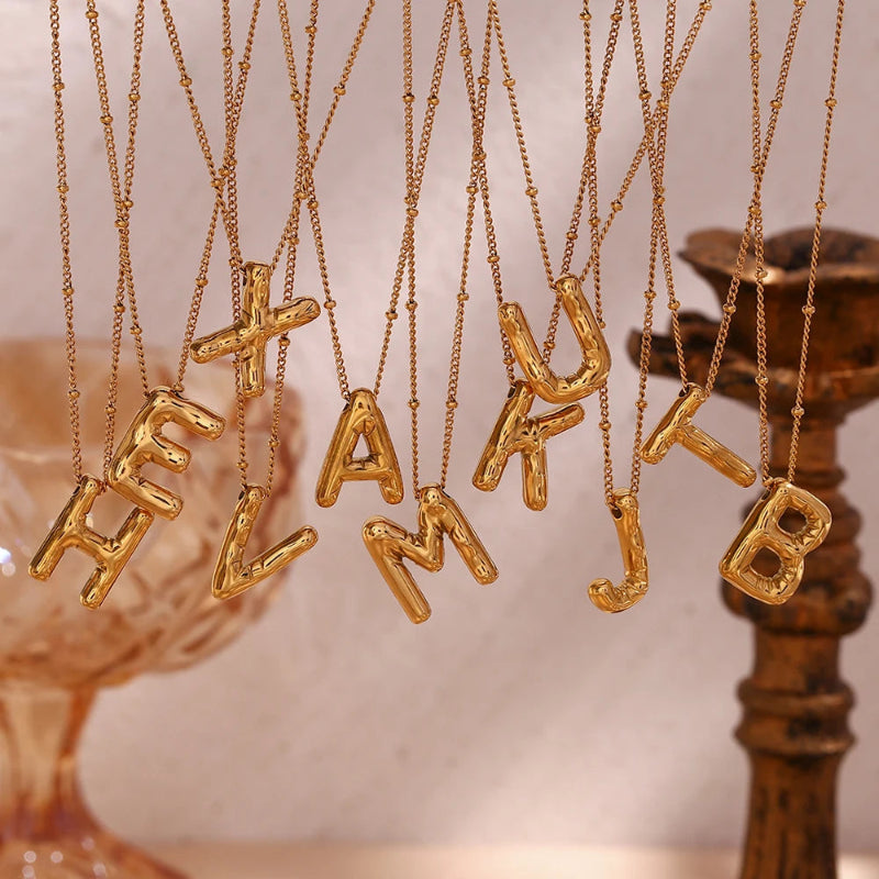 Bubble Up Initial Necklace