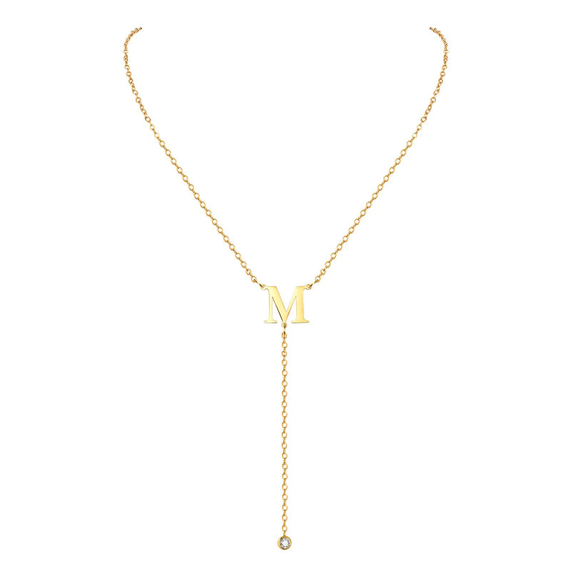 Lariat Initial Necklace