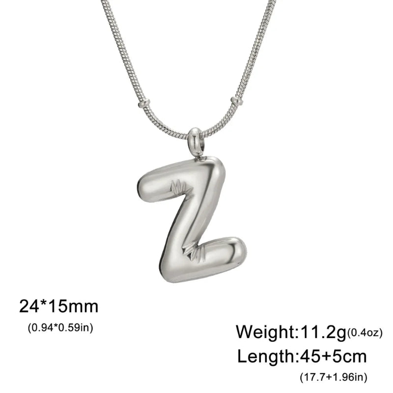 Bubble Initial Necklace