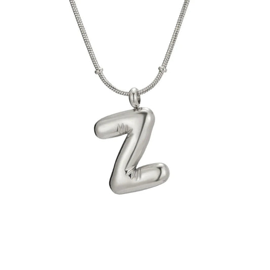 Bubble Initial Z Necklace