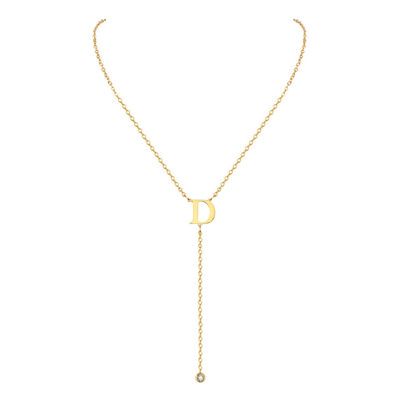 Lariat Initial Necklace