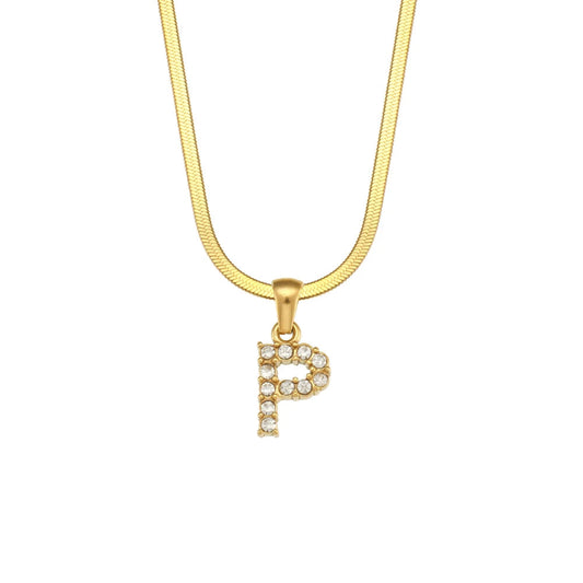 Dazzling Initial P Necklace