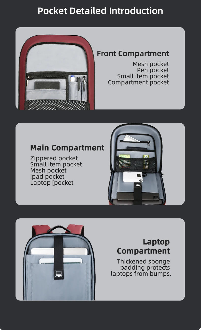 Business Slim Laptop Backpack For Men
