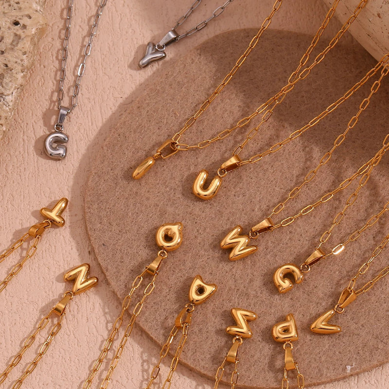 Mini Bubble Up Initial Necklace