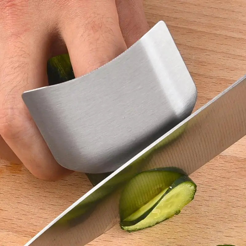 Stainless Steel Finger Guard – Anti-Cut Knife Safety Protector for Kitchen