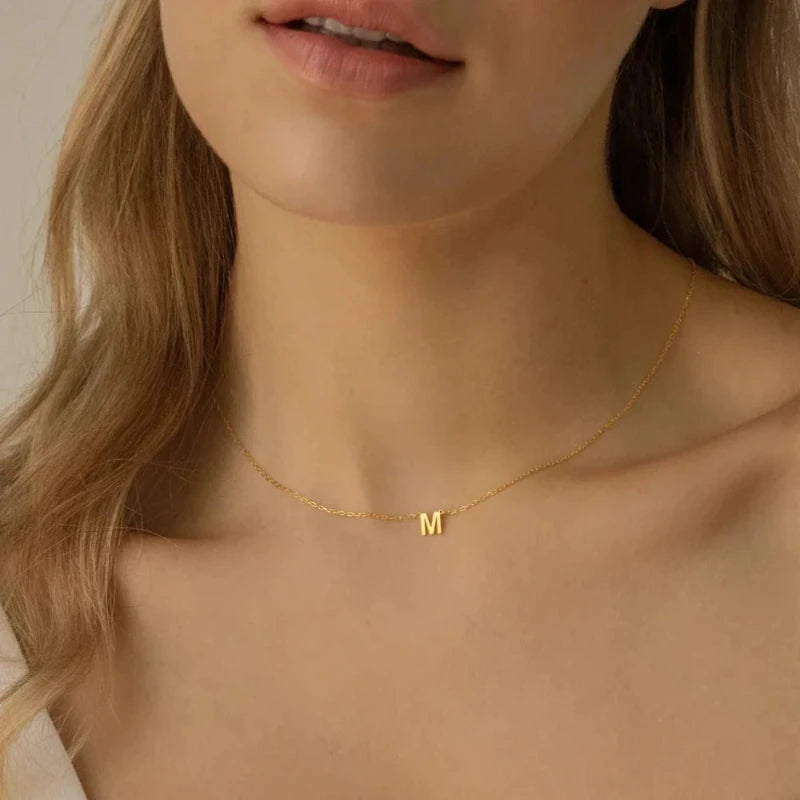 Neo Gothic Initial Letter Necklace