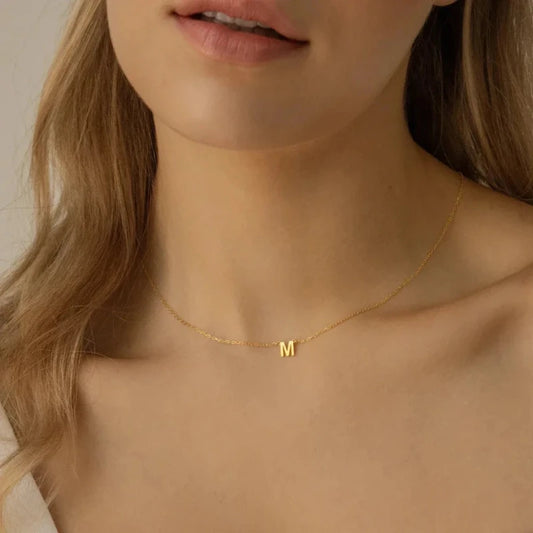 Neo Gothic Initial Letter Necklace