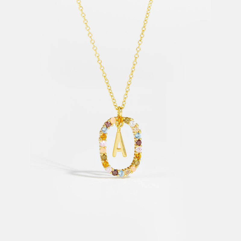 Feminine Initial Alphabet Necklace