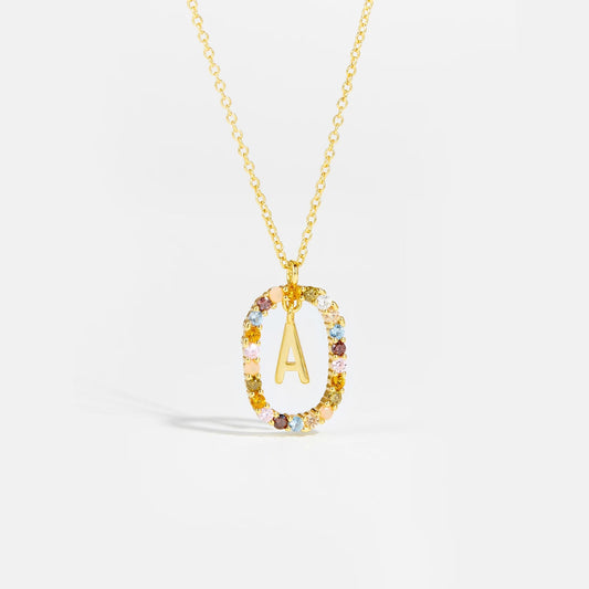 Feminine Initial Alphabet A Necklace
