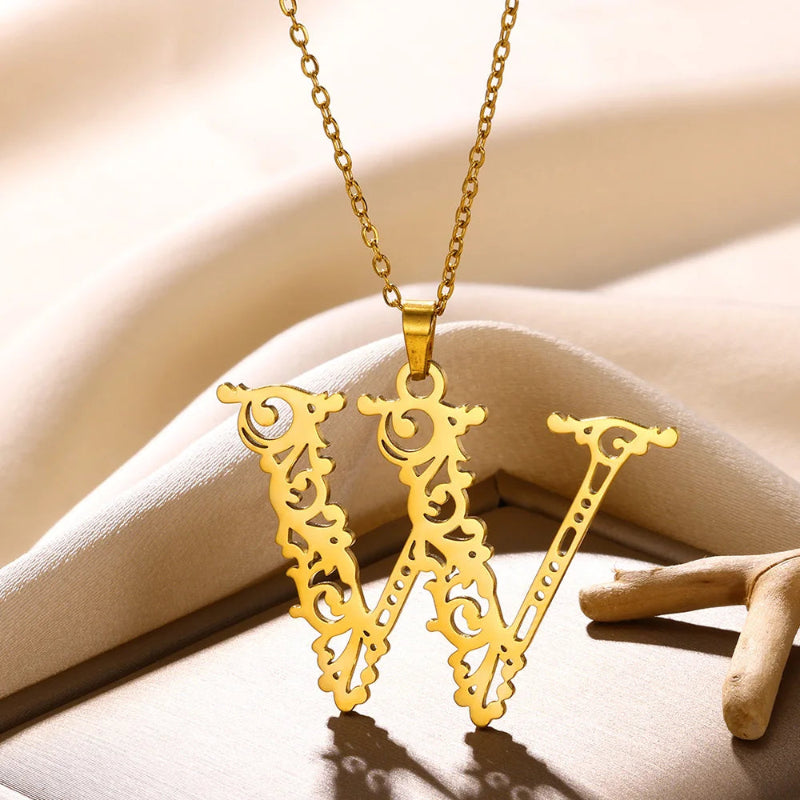 Queen Initial Necklace