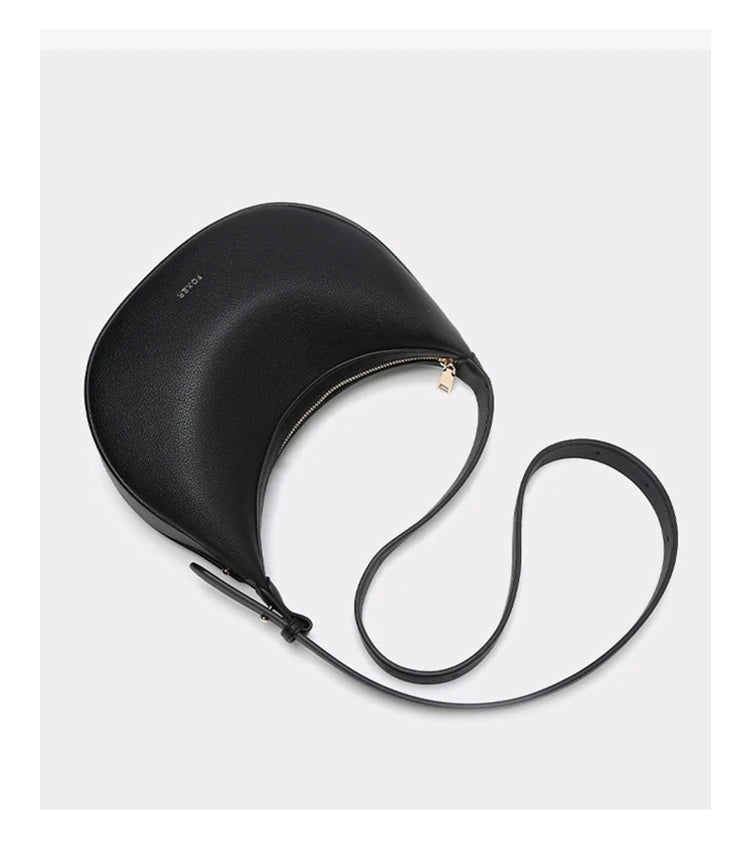 Women Minimal Half-Moon Shape Shoulder & Crossbody Bag