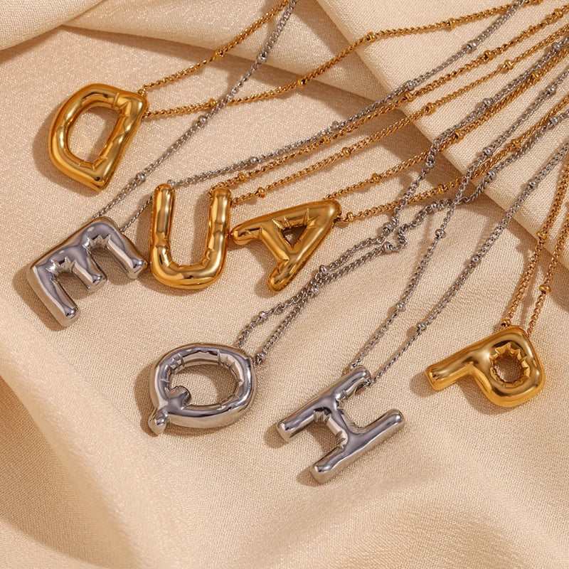 Bubble Up Initial Necklace