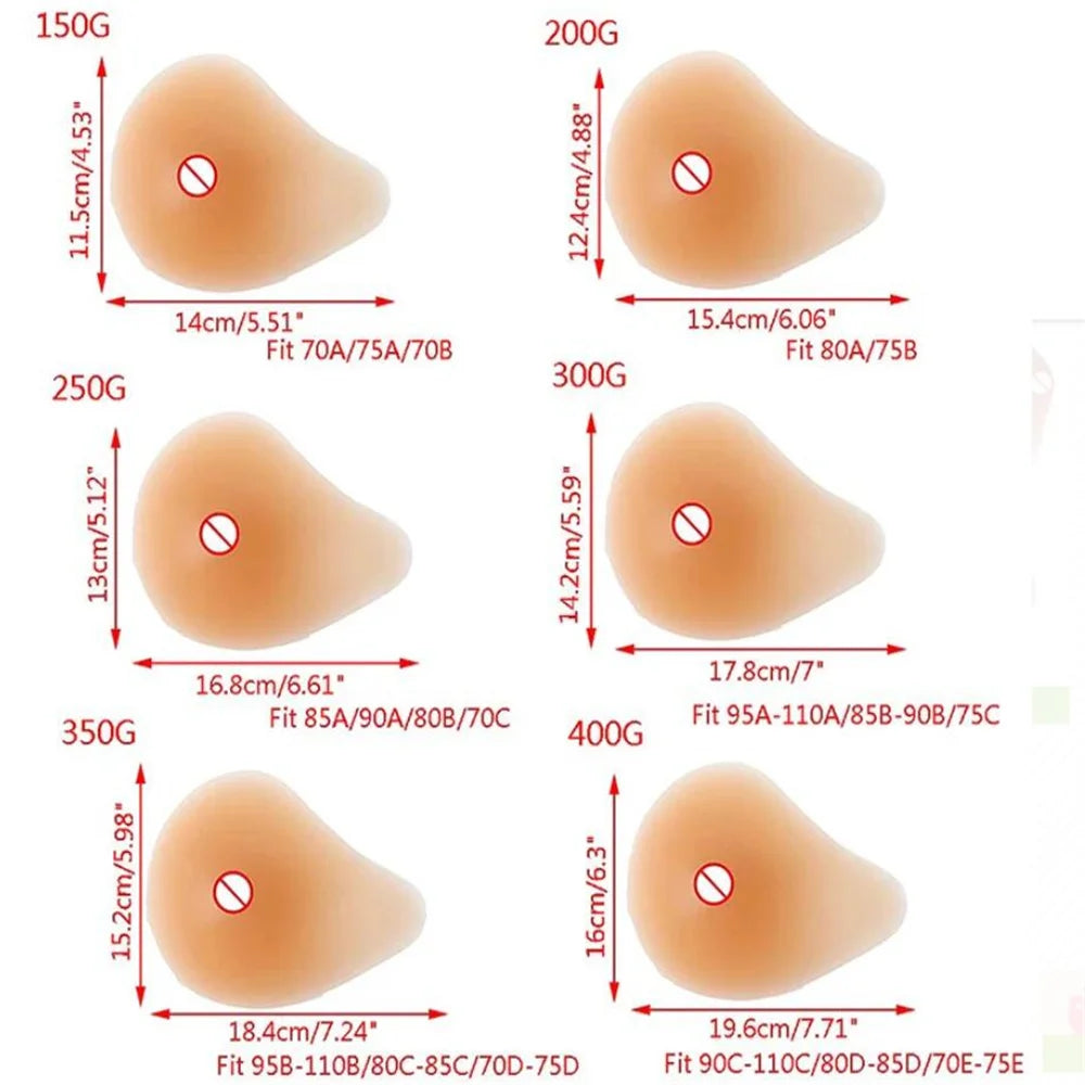 Silicone Breast Prosthesis for Mastectomy | Spiral Shape Breast Form | 100g–600g | Left & Right