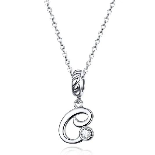 Vintage Initial Letter C Charm Necklace