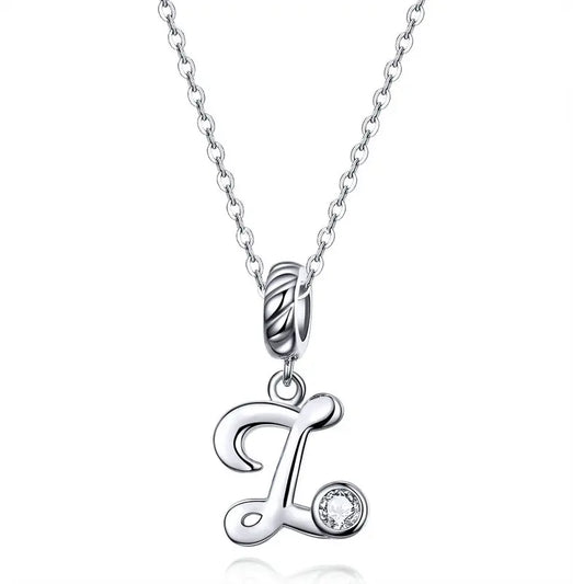 Vintage Initial Letter Z Charm Necklace