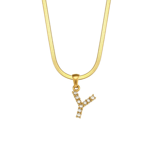 Dazzling Initial Y Necklace