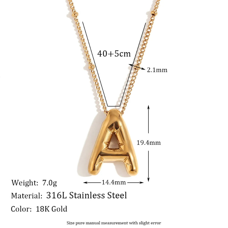 Bubble Up Initial Necklace