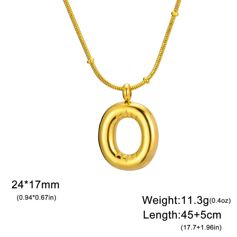 Bubble Initial Necklace