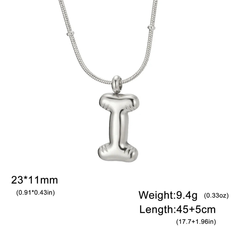 Bubble Initial Necklace