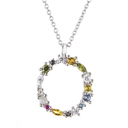 Colorful Initial O Necklace