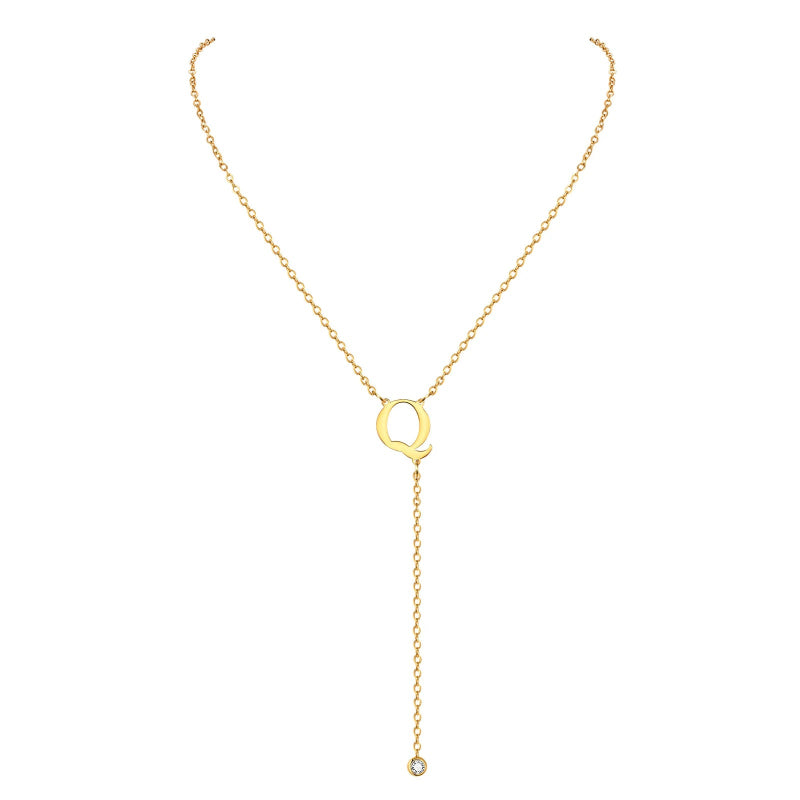 Lariat Initial Necklace