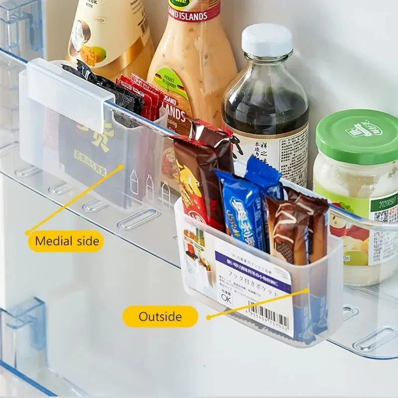 Hanging Storage Pocket Organizer – Hook-Mount Small Item Holder for Kitchen, Fridge & More