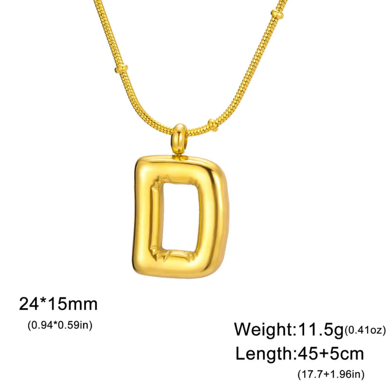 Bubble Initial Necklace