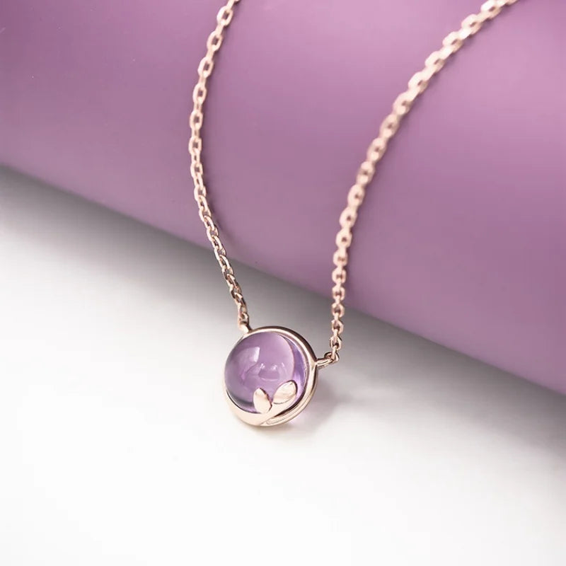 Natural Amethyst Pendant Necklace