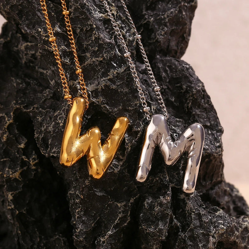 Bubble Up Initial Necklace