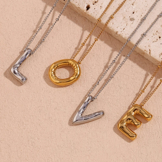 Bubble Up Initial Necklace