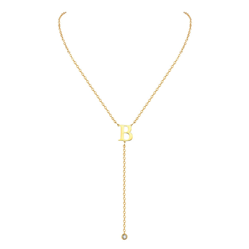 Lariat Initial Necklace