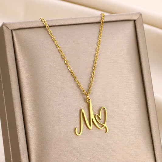 With Love Initial Necklace