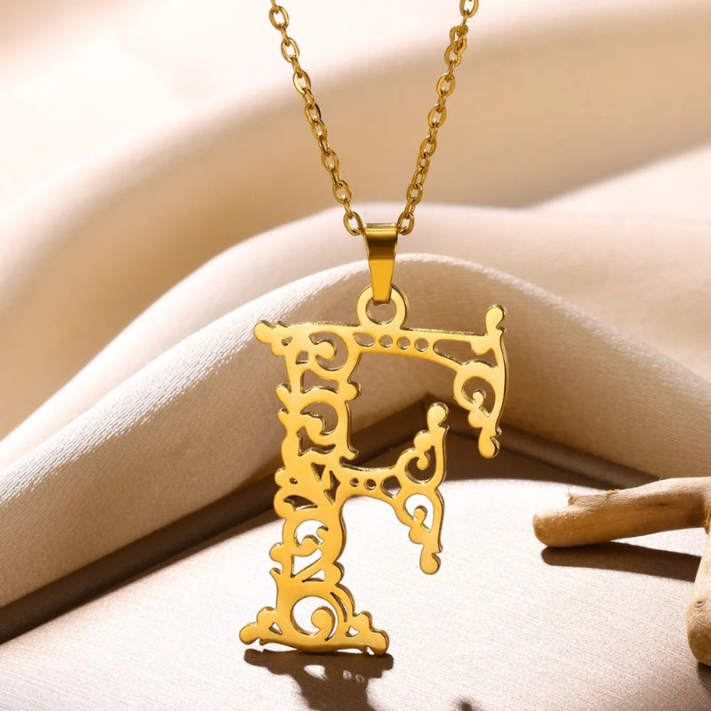 Queen Initial Necklace