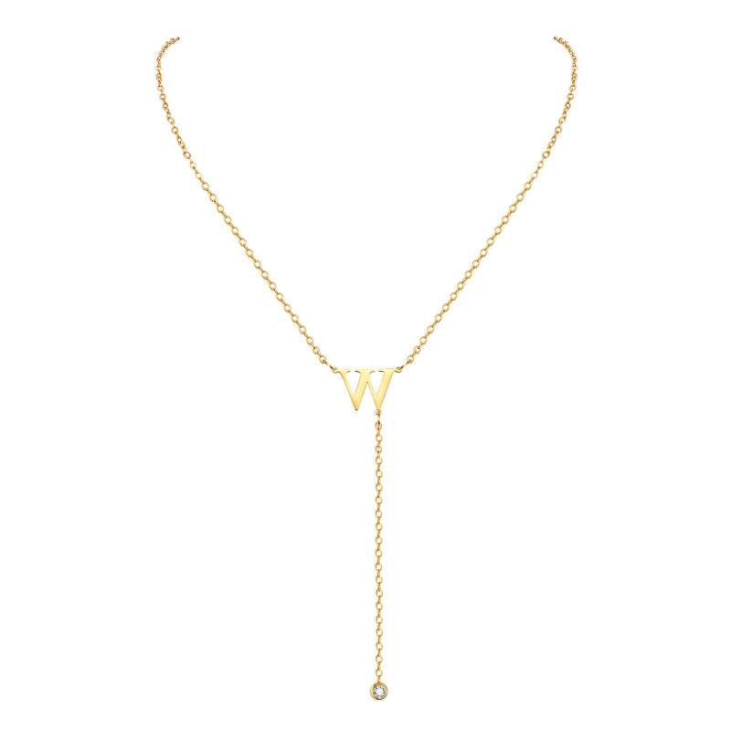Lariat Initial Necklace