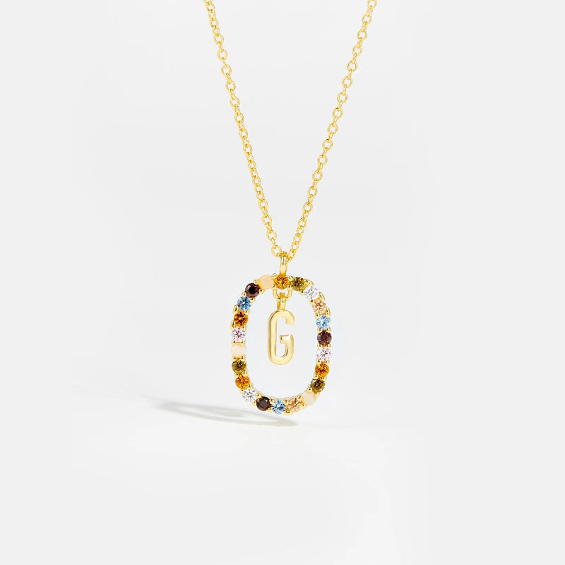 Feminine Initial Alphabet Necklace