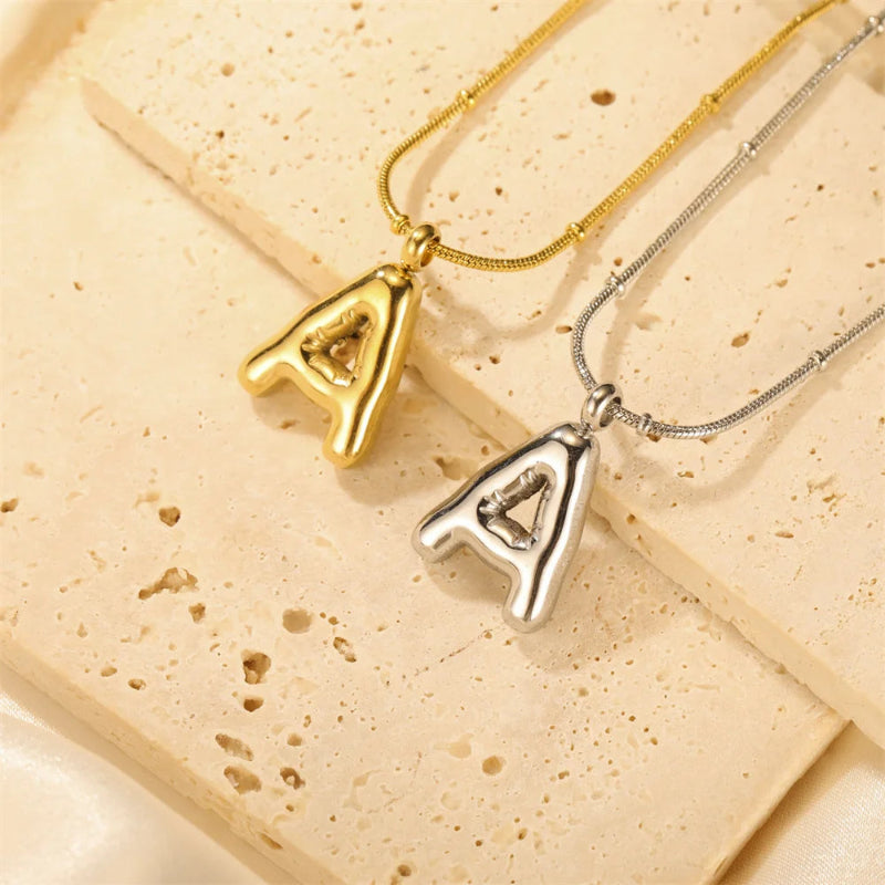 Bubble Initial Necklace
