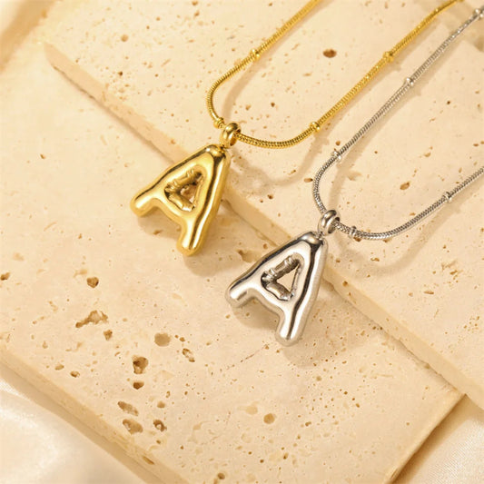 Bubble Initial Necklace