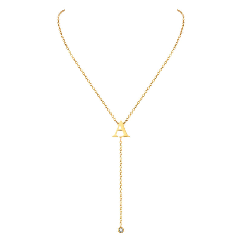 Lariat Initial Necklace