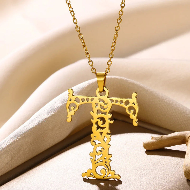Queen Initial Necklace