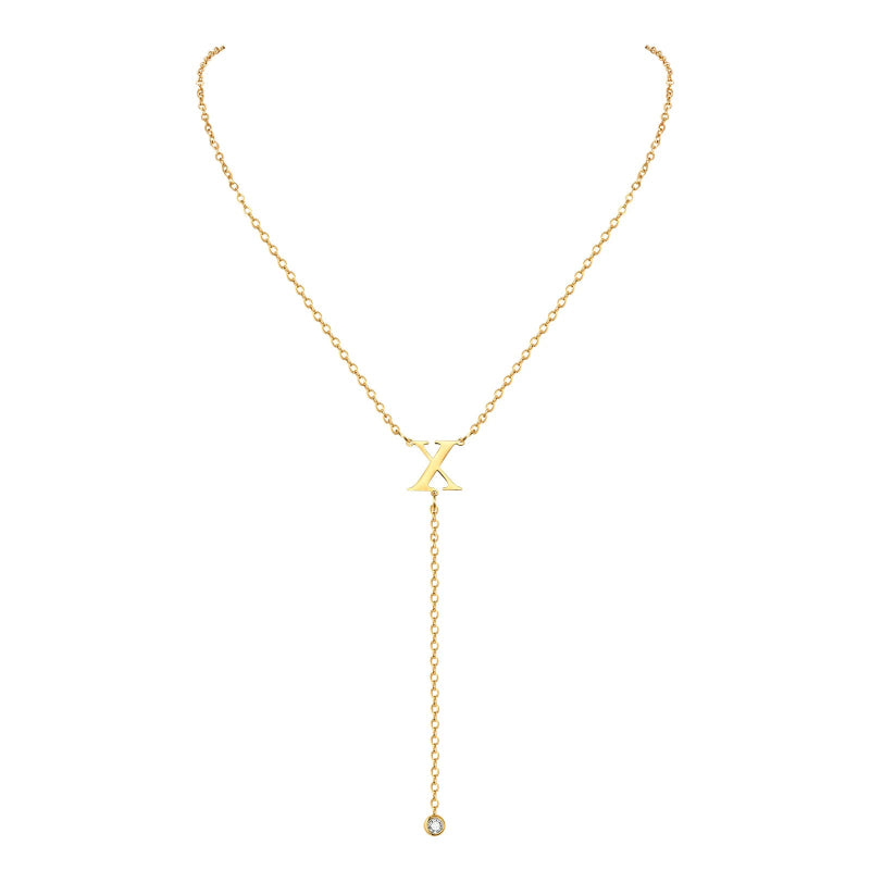 Lariat Initial Necklace