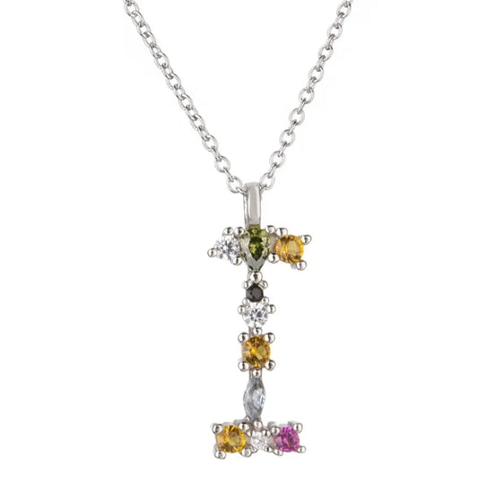 Colorful Initial I Necklace