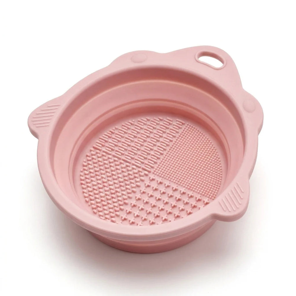 Professional Makeup Brush Cleaner Bowl Set – Gentle Bristle Care for Wet & Dry Cleaning