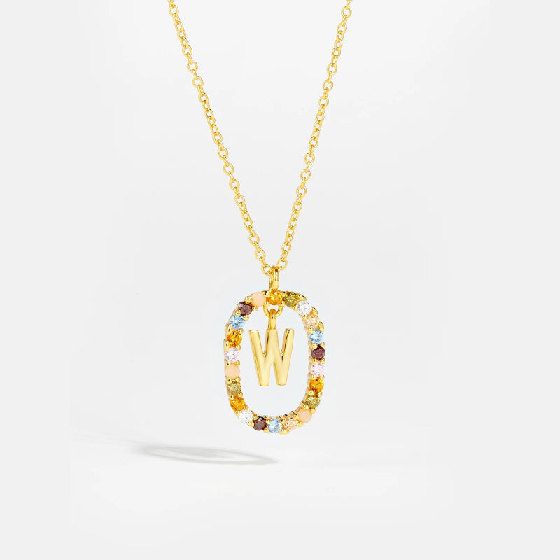 Feminine Initial Alphabet Necklace