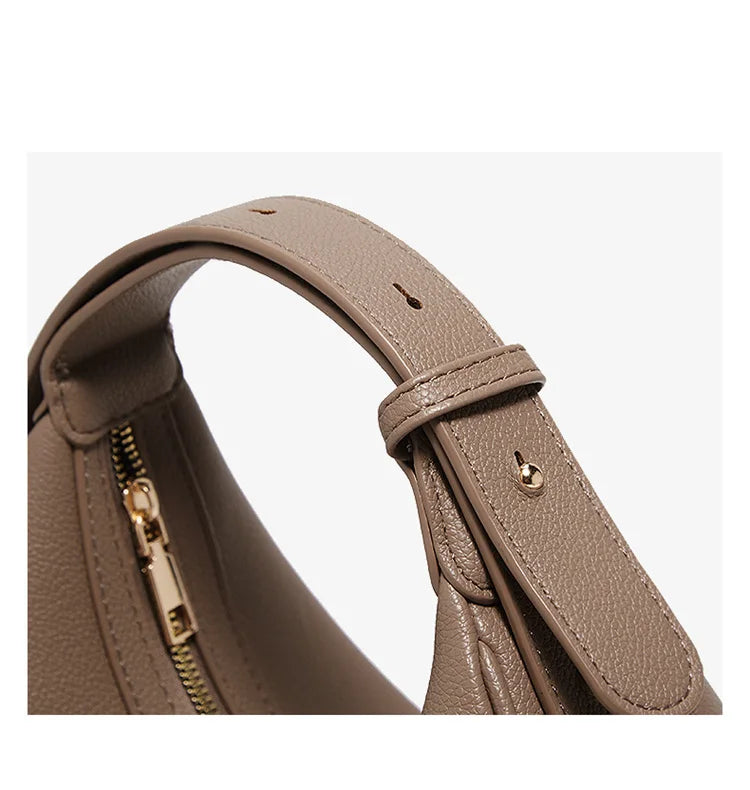 Women Minimal Half-Moon Shape Shoulder & Crossbody Bag