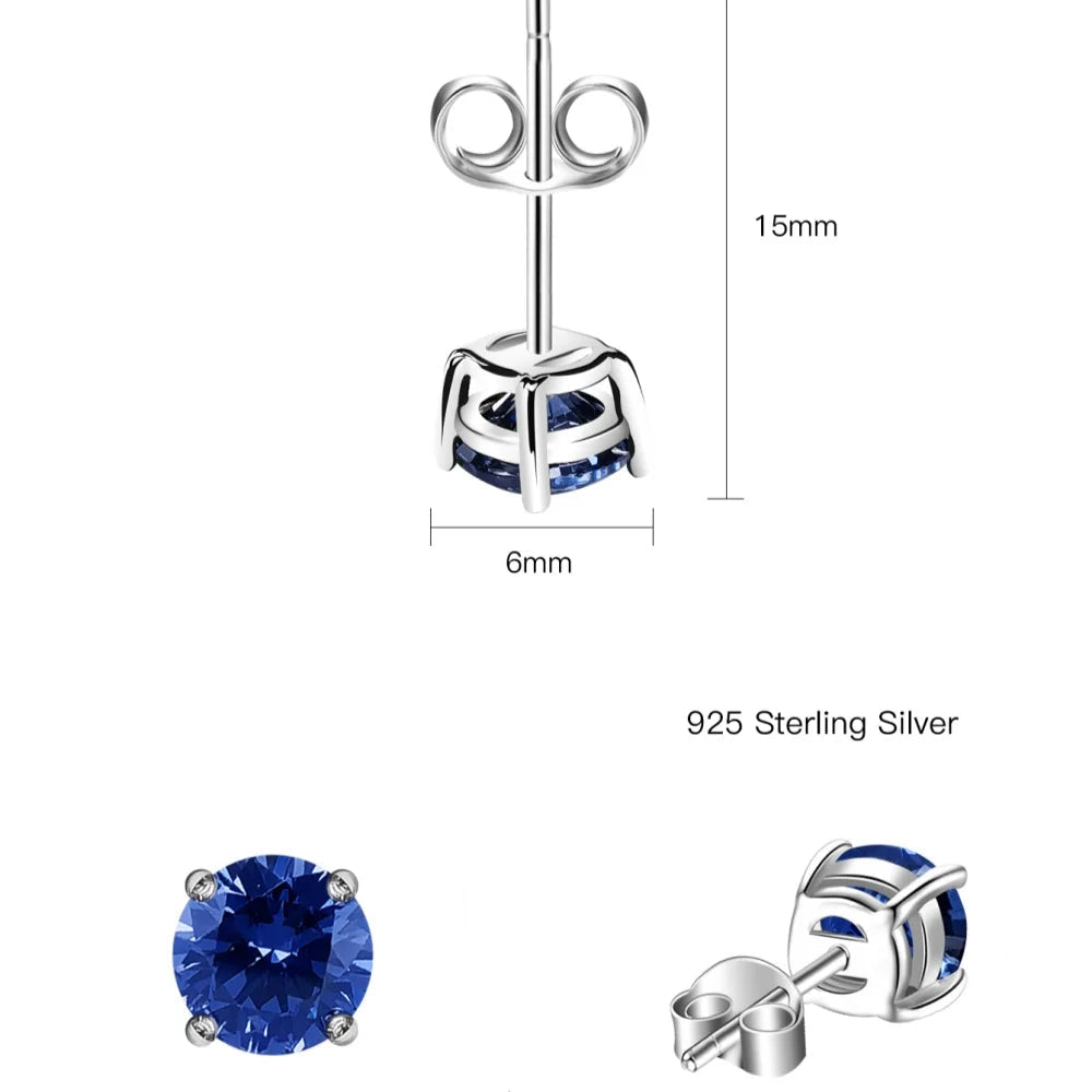 December Birthstone Tanzanite Stud Earrings